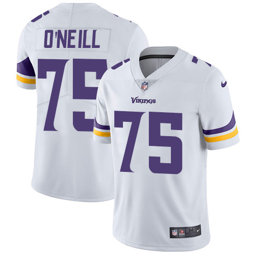 Nike Vikings #75 Brian O'Neill White Men's Stitched NFL Vapor Untouchable Limited Jersey - Click Image to Close